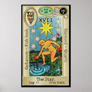 Affiches Ifdawn Deepdream Tarot Key 17 ~ The Star