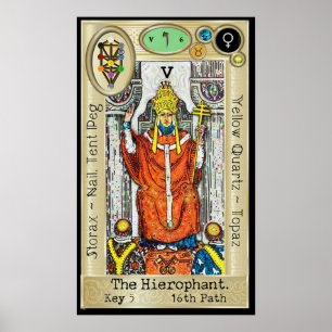 Affiches Ifdawn Deepdream Tarot Key 5 ~ L'Hierophant