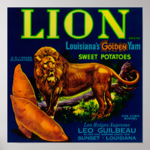 Affiches Igname LabelSunset, LA de lion
