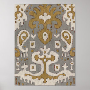 Affiches Ikat ocre I