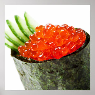Affiches Ikura (Saumon Roe) Gunkan Maki Sushi
