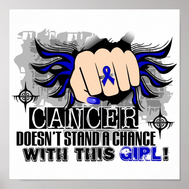 Affiches Il n'y a pas de chance pour le cancer du côlon (Devant)