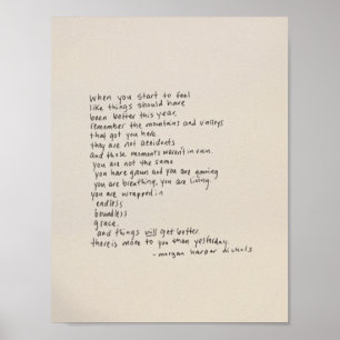 Affiches Il Y A Plus Pour Vous Qu'Hier - Un Poème