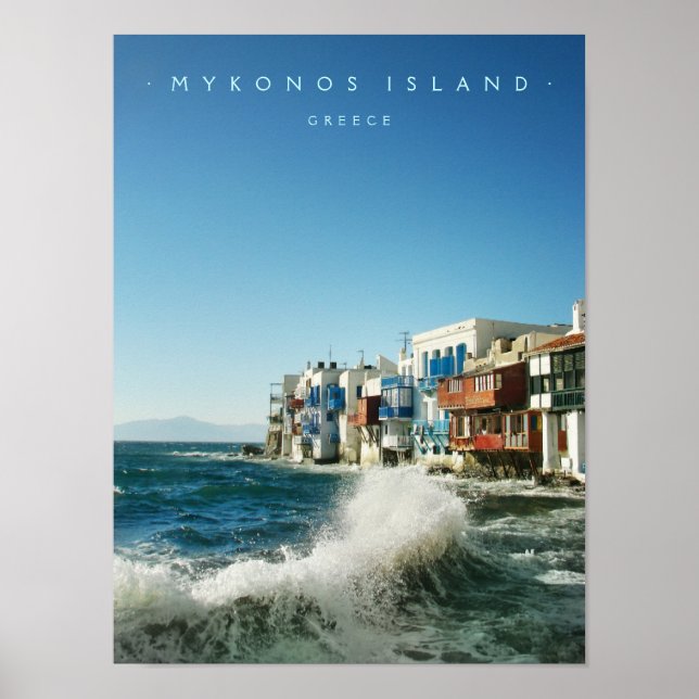 Affiches Île Mykonos Petite Venise Grèce (Devant)