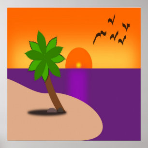 AFFICHES ÎLE TROPICALE