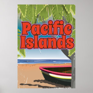 Affiches Îles du Pacifique Vintage vacances