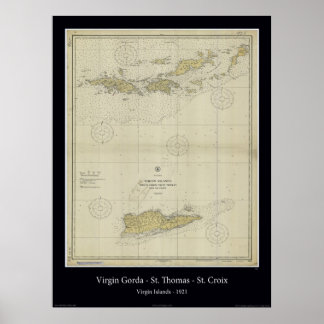 Affiches îles vierges 1921