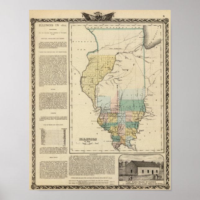 Affiches Illinois en 1822 (Devant)