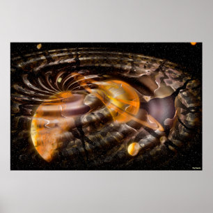 Affiches Illusion numérique 3D Space Warp