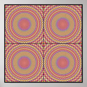 Affiches Illusion optique colorée - Bac oculaire