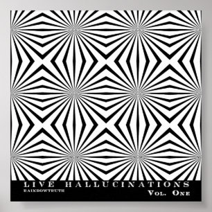 Affiches Illusion optique d'hallucinations vivantes de