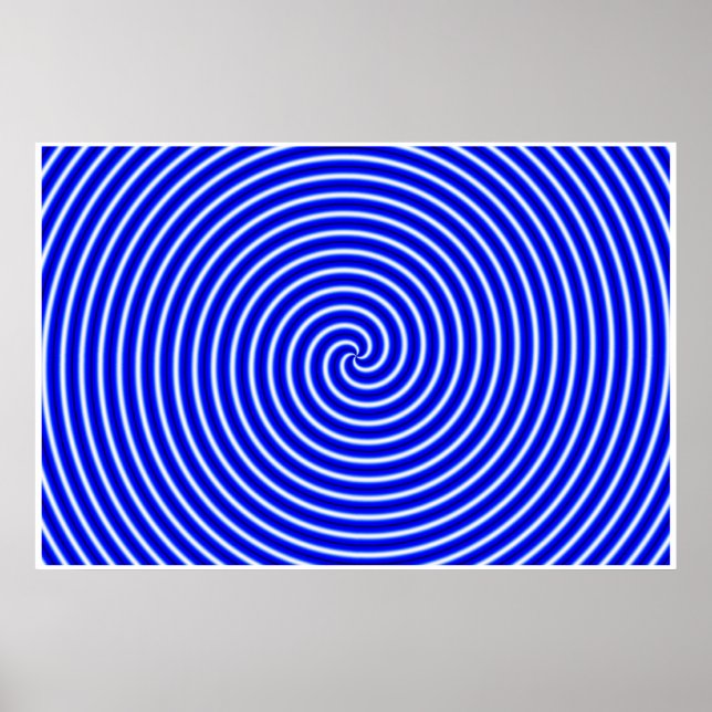 Affiches Illusion Optique Hypno Blue (Devant)