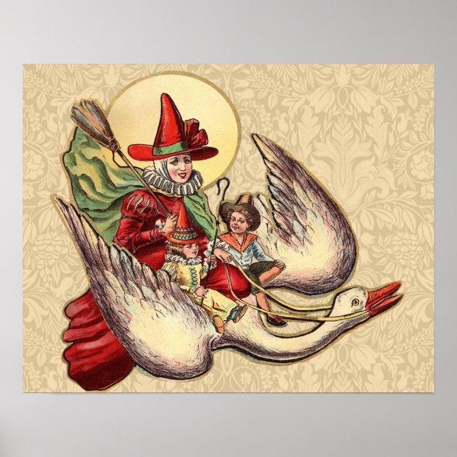 Affiches Illustration Antique pour Enfants de Mère l'Oye (Devant)