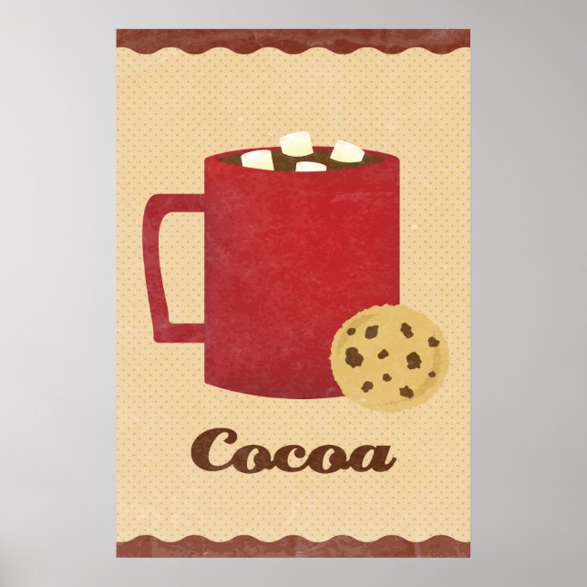 Affiches Illustration chocolat chaud (Devant)