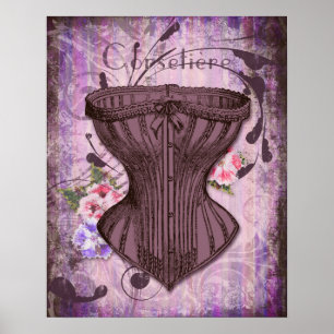 Affiches Illustration Corsetiere I Corset