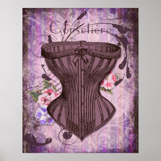 Affiches Illustration Corsetiere I Corset (Devant)