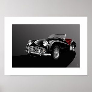 Affiches Illustration d'affiche de Triumph TR3A