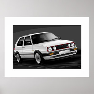Affiches Illustration d'affiche du golf GTI mk2