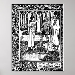 Affiches Illustration d'Aubrey Beardsley pour Madame du lac