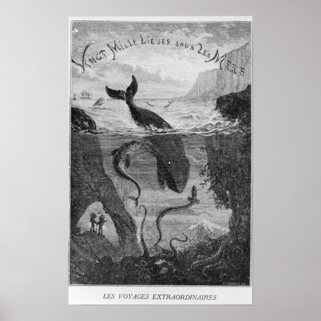 Affiches Illustration de couverture "20 000 lieues sous la  (Devant)