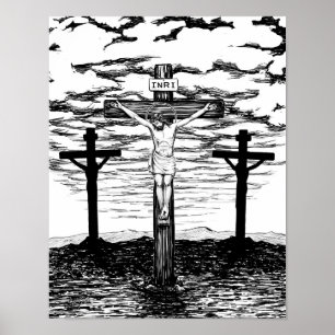 Affiches Illustration de Crucifixion par Amanda Diehl