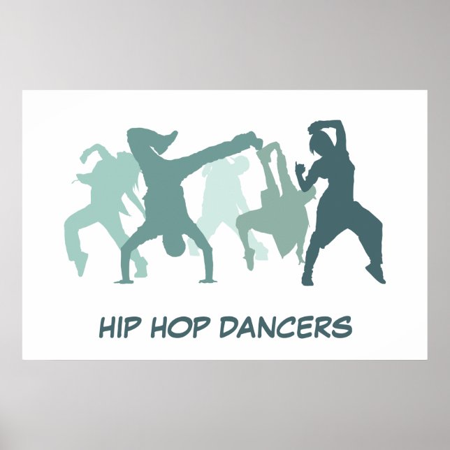 Affiches Illustration de danseurs Hip hop (Devant)