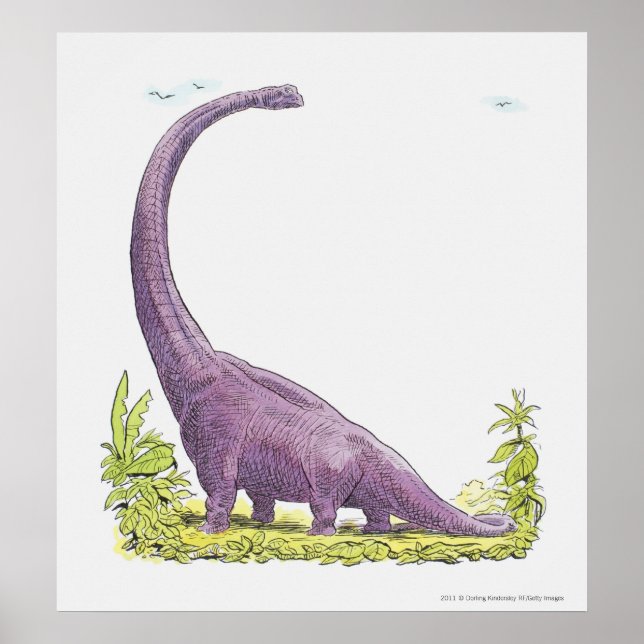 Affiches Illustration de dinosaure Giraffatitan (Devant)
