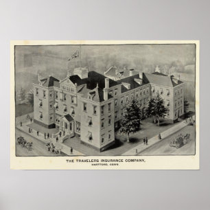 Affiches Illustration de Hartford le Connecticut