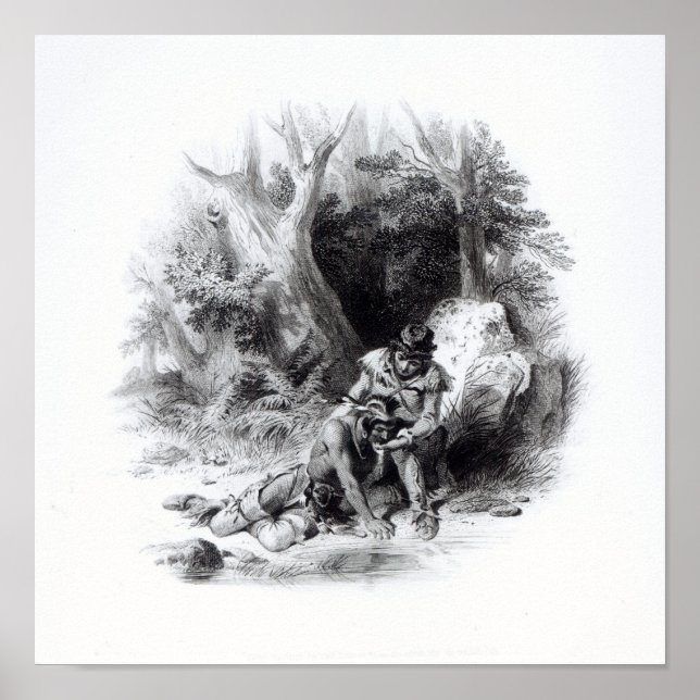 Affiches Illustration de "La Dernière des Mohicans" (Devant)