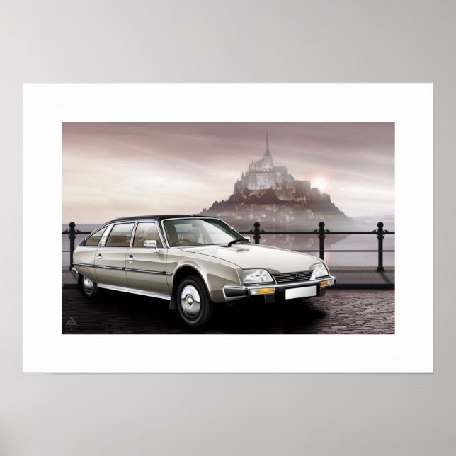 Affiches Illustration de l'affiche Citroen CX Prestige (Devant)