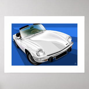 Affiches Illustration de l'affiche de Triumph Spitfire