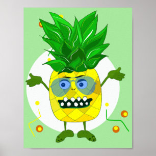 Affiches Illustration de l'ananas monstre mou