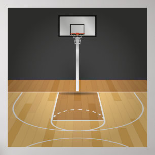 Affiches Illustration de terrain de basket