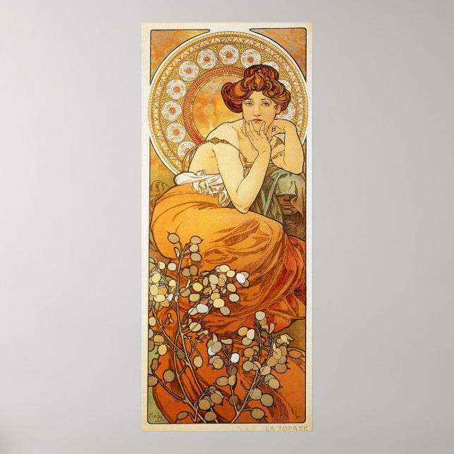 Affiches Illustration de Topaz par Alphonse Mucha (Devant)