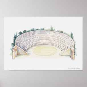 Affiches Illustration d'un amphithéâtre romain