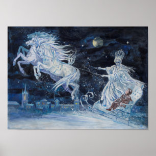 Affiches Illustration "La Reine des neiges" par Elena Ringo