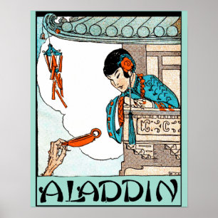 Affiches Illustration magique Vintage de Aladdin