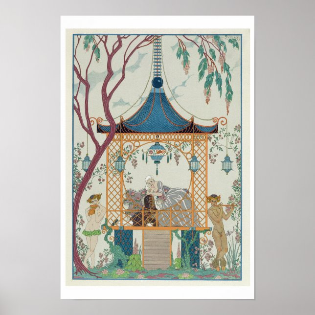 Affiches Illustration pour 'Fetes Galantes' de Paul Verlain (Devant)