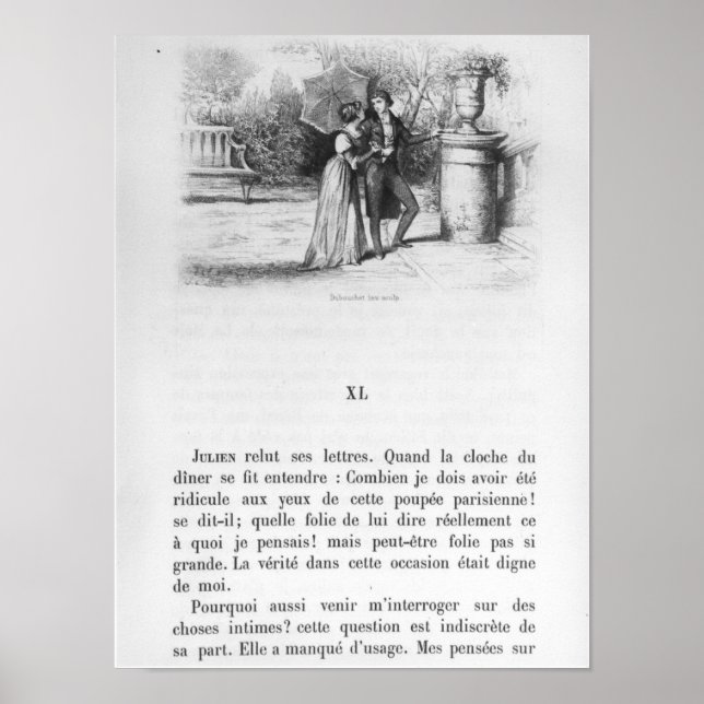 Affiches Illustration pour 'Le rouge et le noir' (Devant)