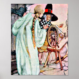 Affiches Illustration rose de sommeil de Briar vintage de