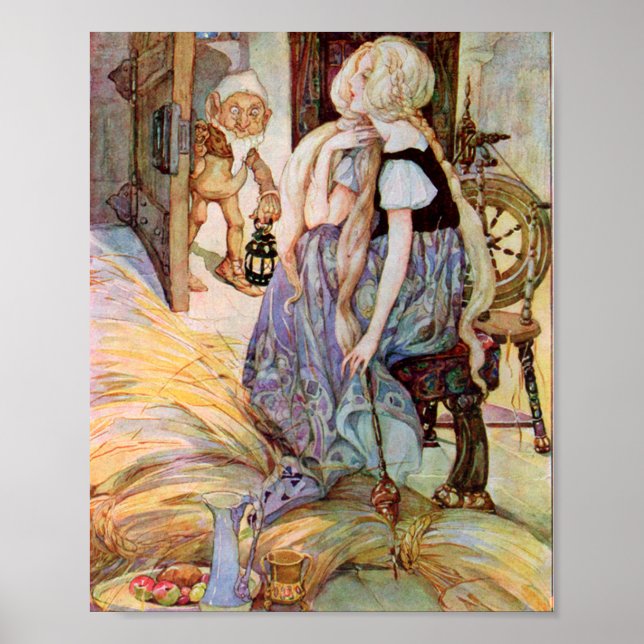 Affiches Illustration Rumpelstiltskin vintage (Devant)