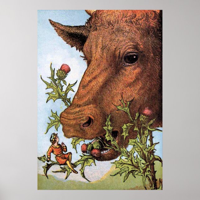 Affiches Illustration "Tom Thumb and the Cow" (Devant)