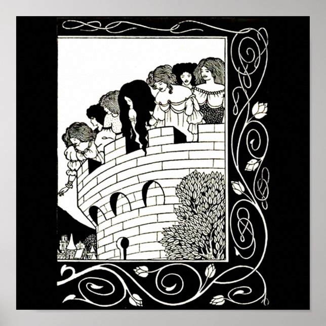 Affiches Illustration Vintage-Aubrey Beardsley 9 (Devant)