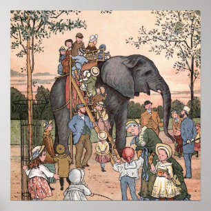 Affiches Illustration Vintage "Le Zoo"
