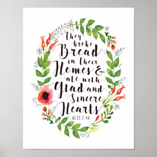 Affiches Ils Brossent le pain dans leurs maisons Art Print