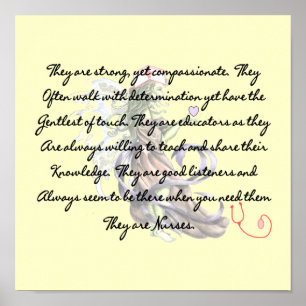 Affiches "Ils sont des infirmières", poème d'impression