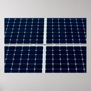 Affiches Image amusante d'un panneau solaire