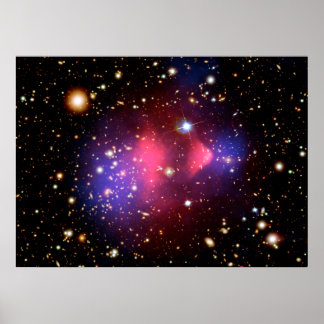 Affiches Image composite de Galaxie à lumière visible et à 
