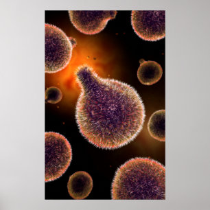 Affiches Image conceptuelle de Plasmodium causant la