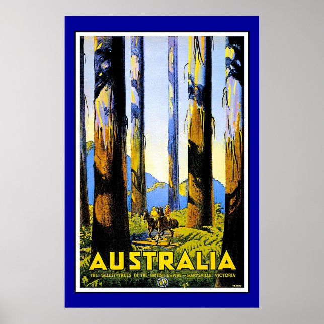 Affiches Image de voyage rétro vintage Australie (Devant)
